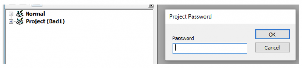 project password prompt